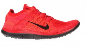 Nike Free 4.0 Flyknit - Lateral - Vermelho